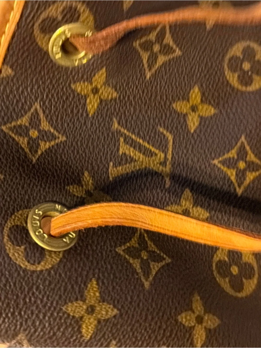 Louis Vuitton GM Brown Monogram Canvas Backpack with Tan Trim - Picture 11 of 17